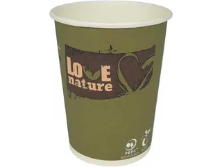 Drinkbeker Bio-karton Love Nature 200ML Pak van 50 Stuks - 2