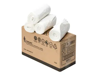 Antimicrobiële afvalzak wit 23 Liter 61x59 cm dameshygiënebak - 1