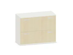 Hangmappenkast 770X1000X430Mm 2Hangmappenframes Wit+ Esdoorn