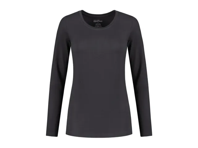 Santino Juna dames T-shirt met lange mouwen, donkergrijs, maat M, per