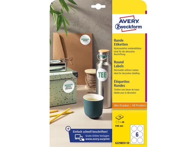 Ronde Etiketten Diameter 80 Mm Wit