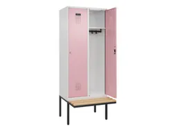 locker met bank,HxBxD 2120x800x815mm,2vak,vak B 400mm,cilinderslot
