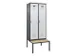 locker met bank,voor scheiding van kleding,HxBxD 2120x800x815mm,2vak