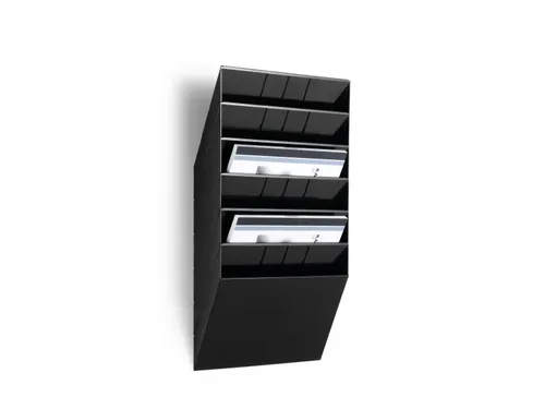 Muurfolderhouder Flexiboxx 6 A4 Landscape Zwart
