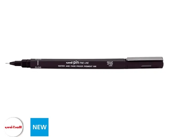 Fineliner Uni-ball Pin zwart 0.05mm