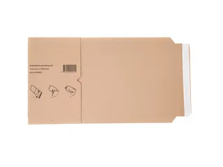 Wikkelverpakking IEZZY A5 met zelfklevende strip bruin - 2