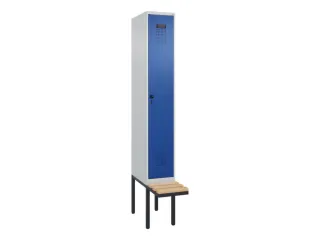 locker met bank,HxBxD 2120x300x815mm,1vak,vak B 300mm,draaigrendel - 3