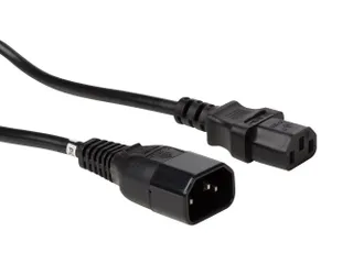 Voedingskabel Zwart C14 + C13 L=1.8m H05VV-F 3G1.00mm² - 2