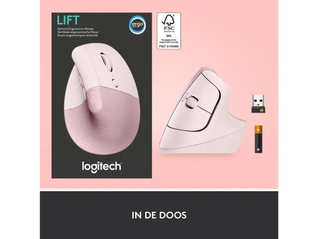 Logitech Lift Souris Ergonomique Verticale, Sans Fil, Bluetooth ou ré