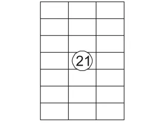 Etiket Rillstab 70x42.3mm Wit 2100 Stuks - 2