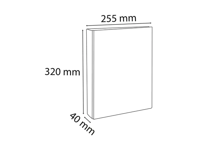 Ringmap PP A4 2R 25mm 3dekaft zwart