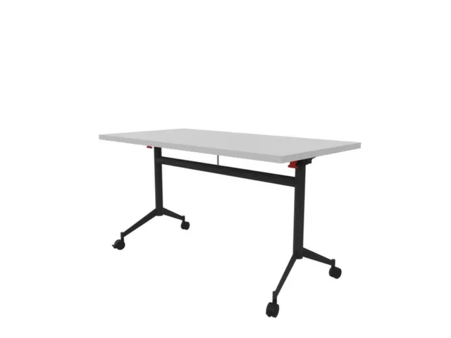 klaptafel,HxBxD 750x1400x700mm,hoekig,T-voet donkergrijs,ovale buis