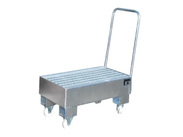 verrijdbare opvangbak,v. 2x60l vat,opvangvol. 61l,HxBxD 1075x500x940mm