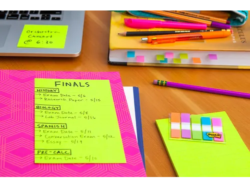Memoblok 3M Post-it 660 Super Sticky 102x152mm lijn rainbow