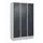 Z-garderobekast,HxBxD 1950x1200x500mm,vak B 200/400mm,draaigrendel
