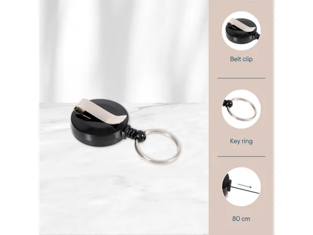 Afrolmechanisme Europel sleutelring zwart