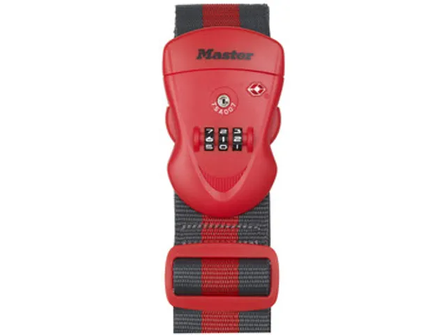 Kofferriem MasterLock TSA rood/zwart