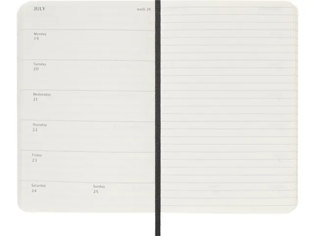 Agenda 2027 Moleskine 18M Planner Weekly 7dagen/1pagina pocket sc blac