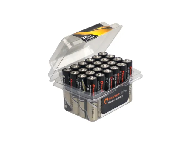 DiscountOffice pile AAA, paquet de 24 pièces