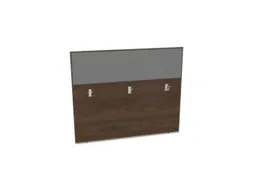 baliepaneel bureau aanbouw achter NV bruin hickory BN8078-grijs 1400mm