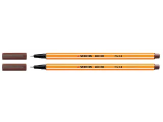 Fineliner STABILO point 88/45 bruin 0.4mm - 1