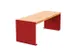 Banc d'extérieur L1200mm 3 lattes chêne clair/RAL3004