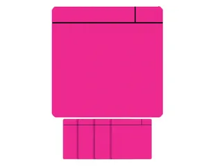 Magneet scrum 75x75mm roze 5 stuks - 1