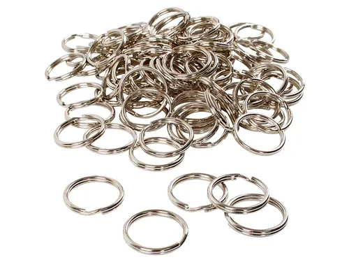 Sleutelring Creativ Company zilverkleurig 25mm 100 stuks