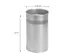 Papierbak BRASQ 21 liter rvs zilver