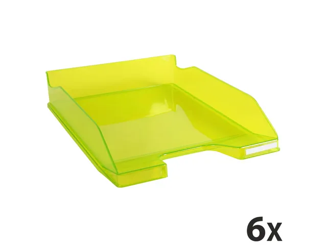 Corbeille à courrier Combo Midi transparent - Vert anis brillant