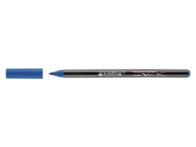 Brushpen edding 4200 porselein blauw