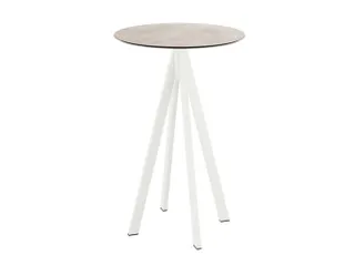 statafel,HxØ 1090x700mm,rond,4voeten wit,blad HPL Moonstone - 1