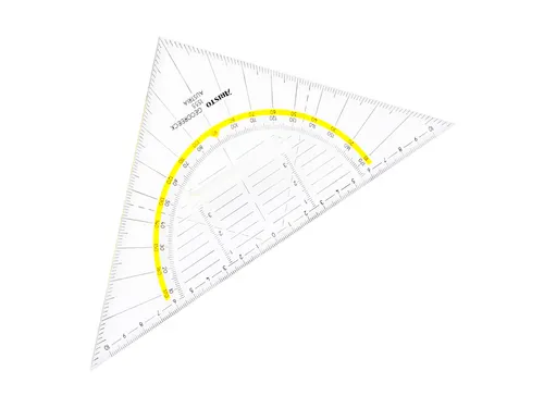 Geodriehoek Aristo 1555/2 225mm met greep transparant