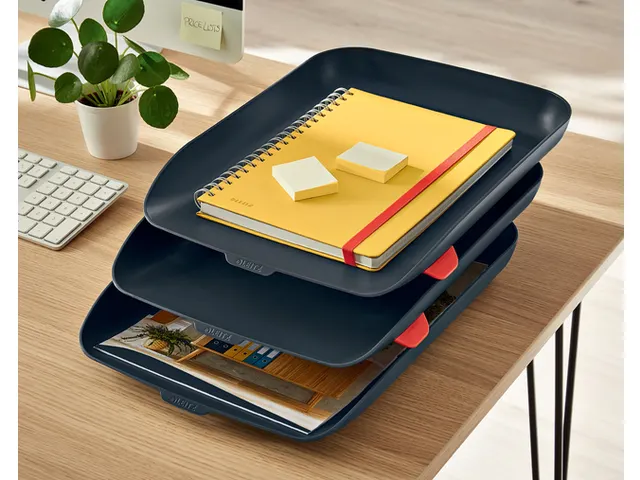 Brievenbak Leitz Cosy 3 stuks grijs A4