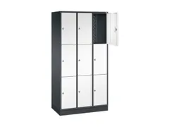 lockerkast,HxBxD 1950x920x500mm,3x3vakken,cil.-slot,sokkel
