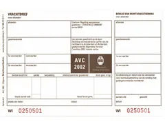 Vrachtbrief IEZZY BVA 1001 19x12cm 3voud 100stuks blanco