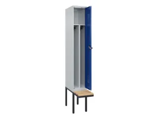 locker met bank,voor scheiding van kleding,HxBxD 2120x300x815mm,1vak - 1