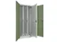 verticale kast cil.slot 1950x1000x600mm RAL7035 front RAL6011