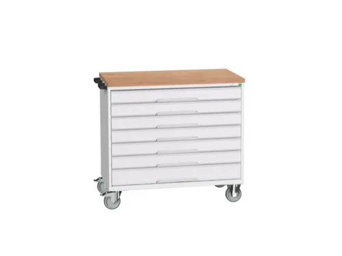 gereedschapswagen 980x1050x600mm multiplexblad 7 laden RAL7035