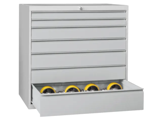 Ladenkast HxBxD 1000x1023x600mm 7 Laden Ral7035