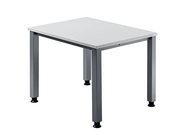 In hoogte verstelbaar bureau,HxBxD 680-760x800x800mm,blad lichtgrijs