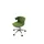 Draaistoel Kunststof Kuip Groen 420-520mm Voetkruis Aluminium