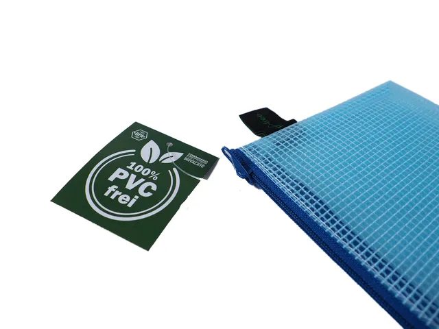 etui A6 PVC-vrij blauw transparant met ritssluiting