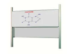 Schoolbord Dubbelvlaksbord 120x400cm Verstelbaar Kolom Wit Emaille