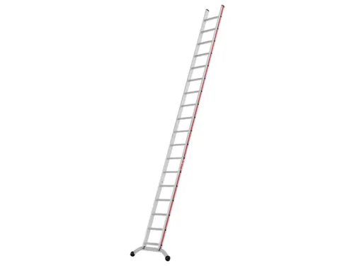 ladder,eenzijdig,18,verstevigde treden,balk L 4,72m,aluminium