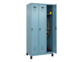 locker,HxBxD 1950x900x500mm,3vak,vak B 300mm,draaigrendel,voeten - 1