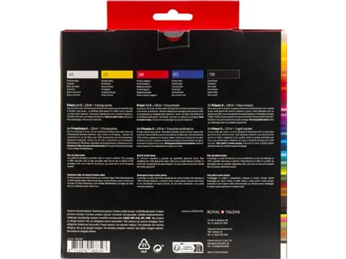 Acrylverf Primair 120 Ml, 5 Tubes + 3 Tuiten