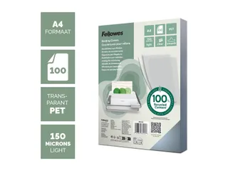 Voorblad Fellowes A4 PET 150 micron recycled transparant - 3