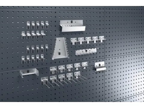 perfoplaat,2xgeperforeerde plaat,blad HxB 991x914mm,plaatstaal,RAL7016