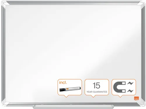 Premium Plus whiteboard, gelakt staal, 60 x 45